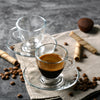 Helena Espresso Cups with Saucers, Set of 6 - CRYSTALIA GLASS